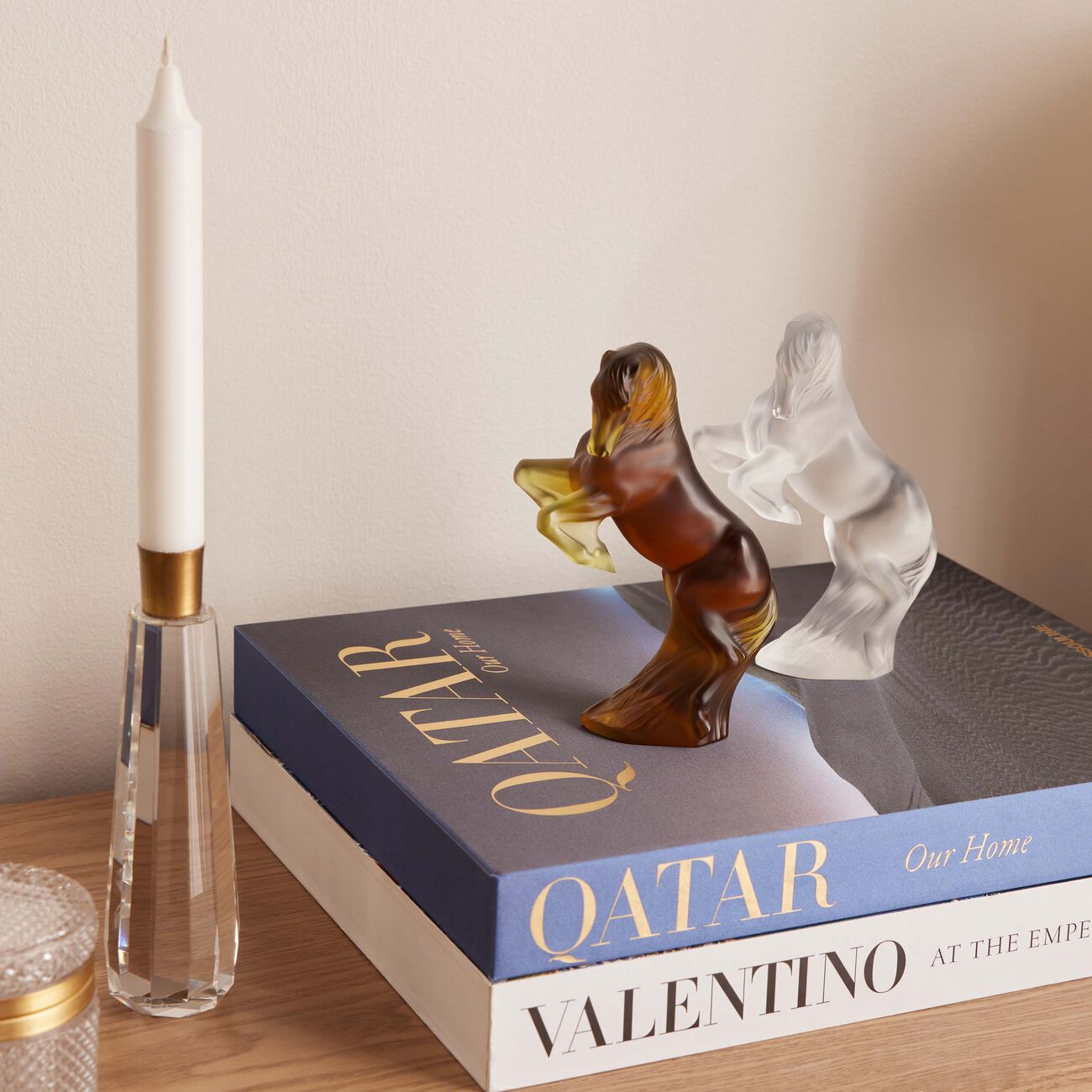 Terramineral Horse Sculpture Small Clear lalique terramineral horse sculpture small clear