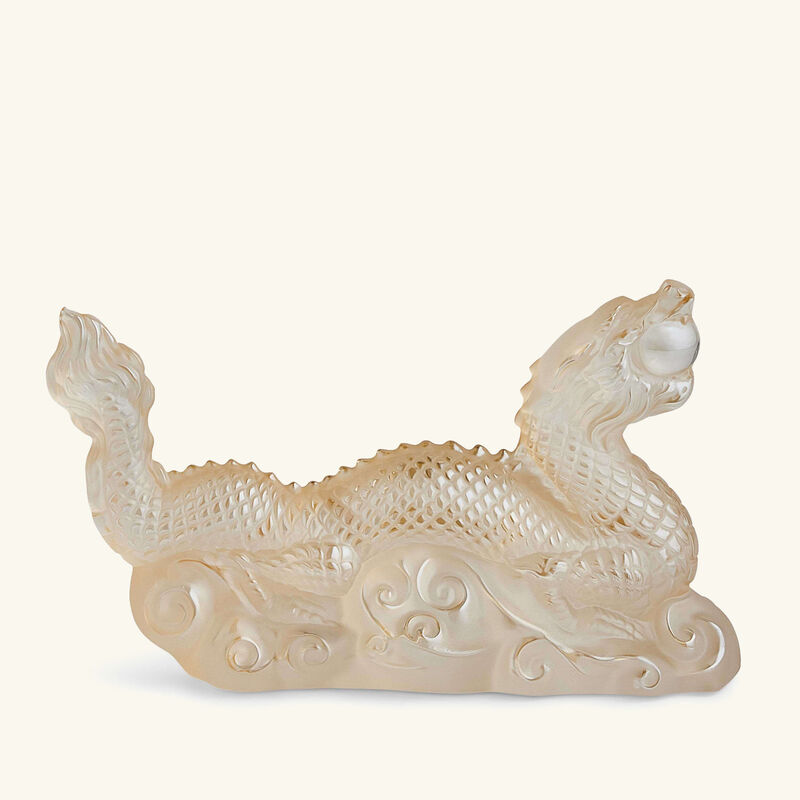 Tianlong Dragon Sculpture Small Gold lalique tianlong dragon sculpture small gold