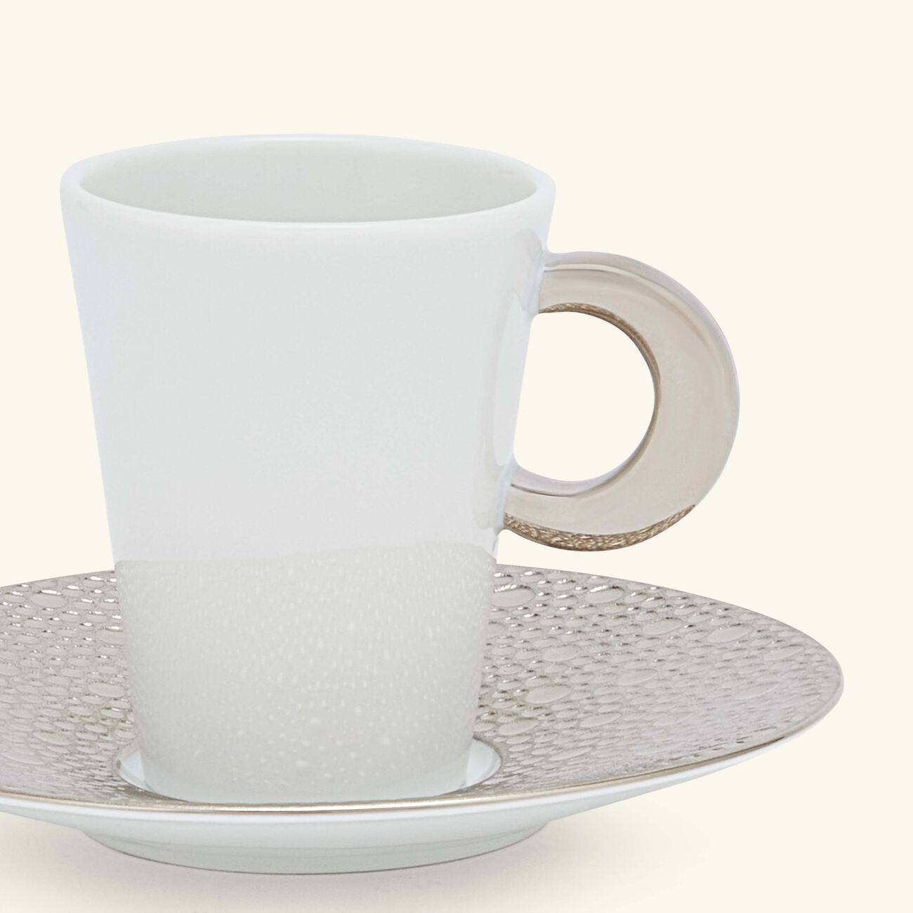 bernardaud ecume coffee cup   saucer white