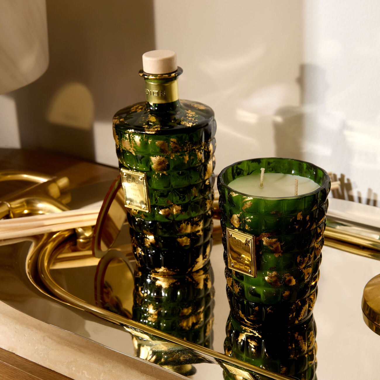 Iris Green Candle & Diffuser Set edion iris green candle diffuser set