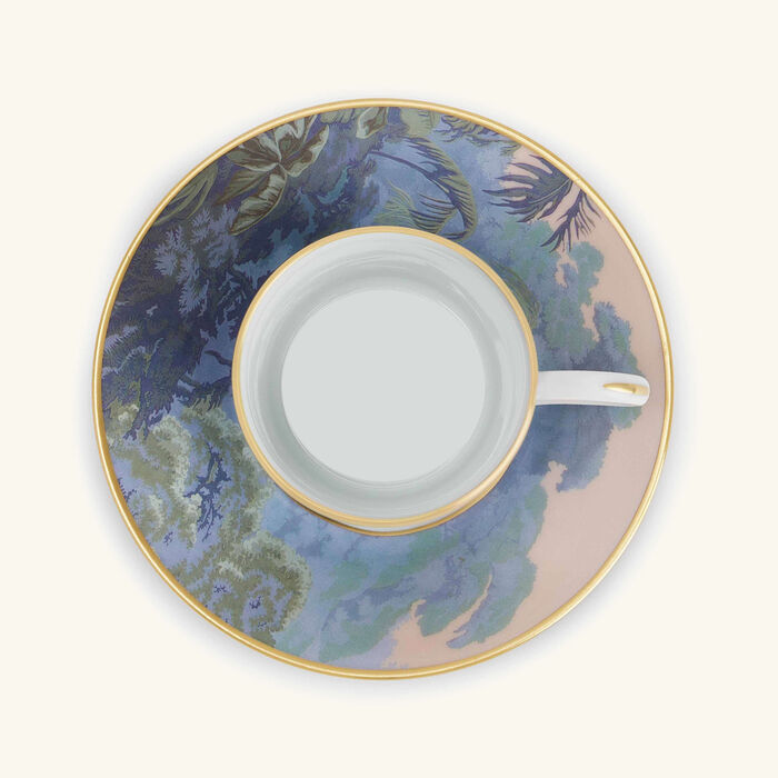haviland le br sil coffee cup saucer blue set of 4