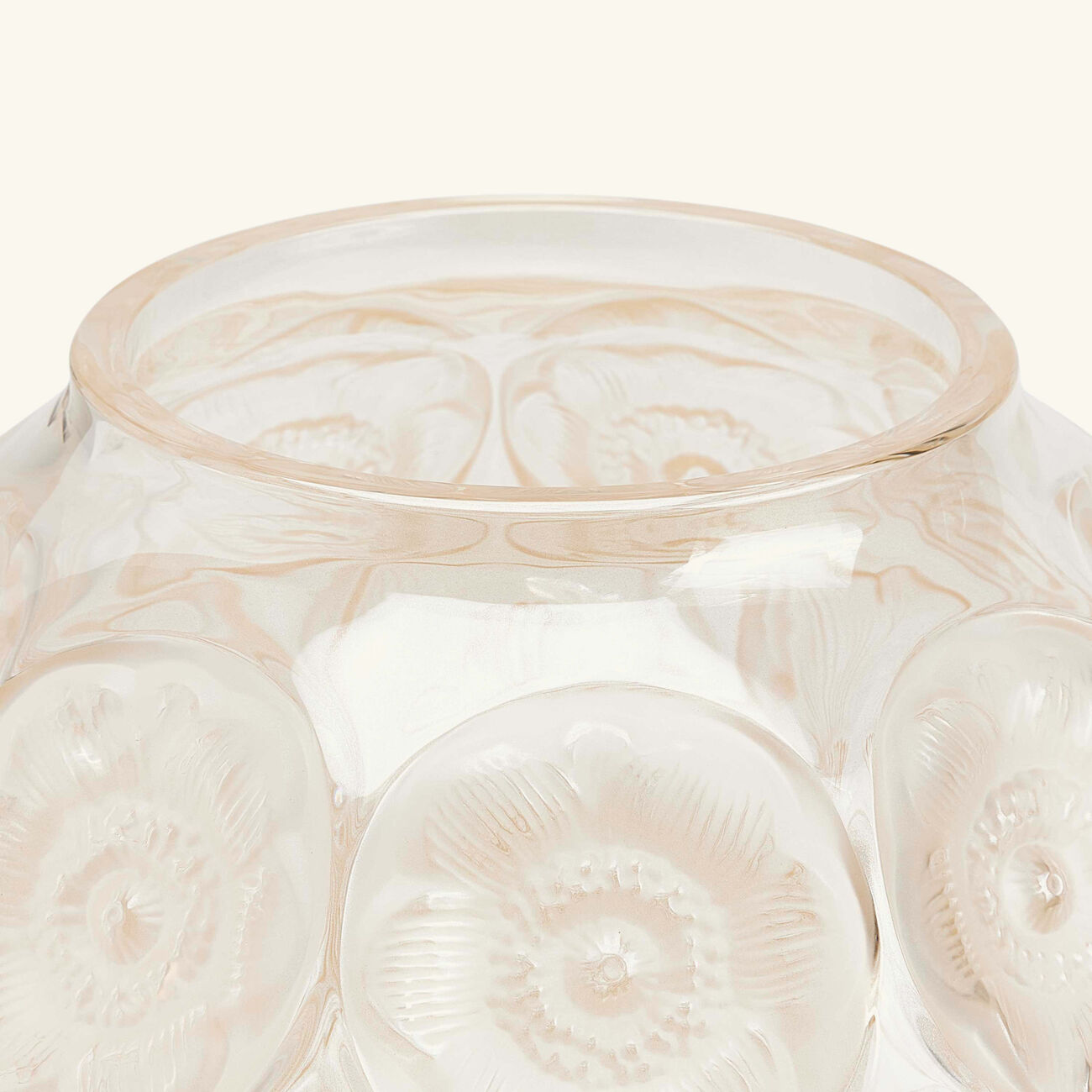 lalique anemones vase medium gold