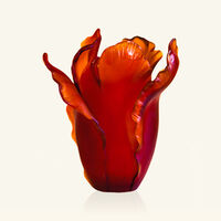 daum tulip vase medium amber limited edition