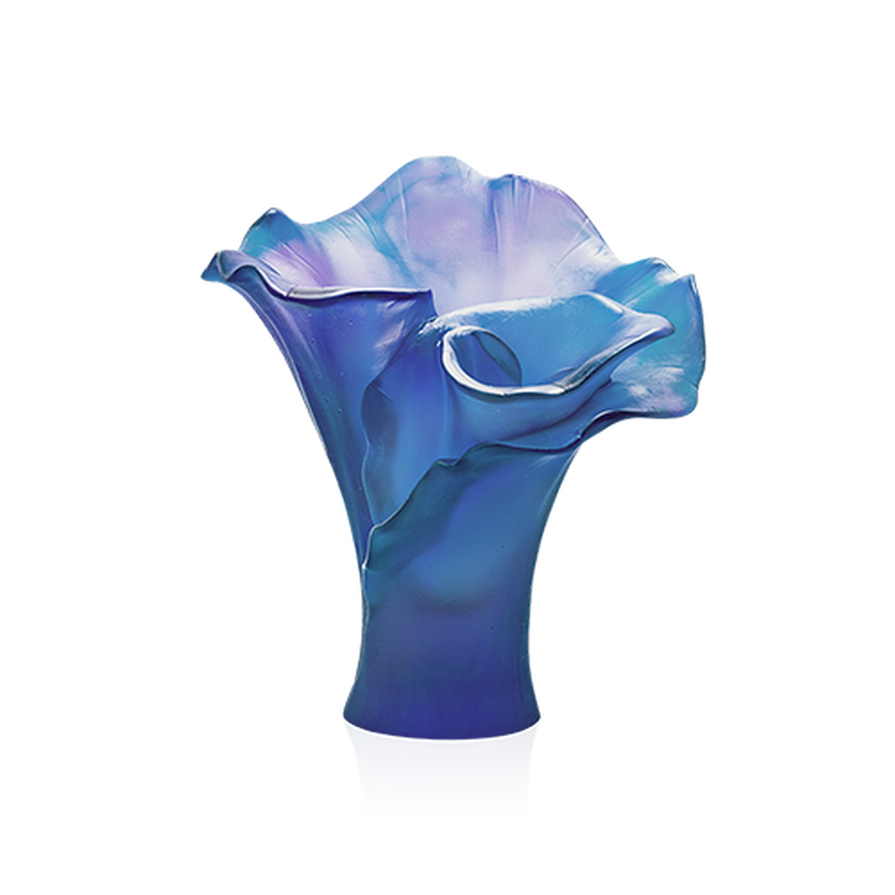 daum arum vase small blue