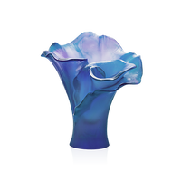 daum arum vase small blue