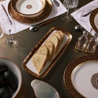 bernardaud eventail cake platter rectangular white 38cm