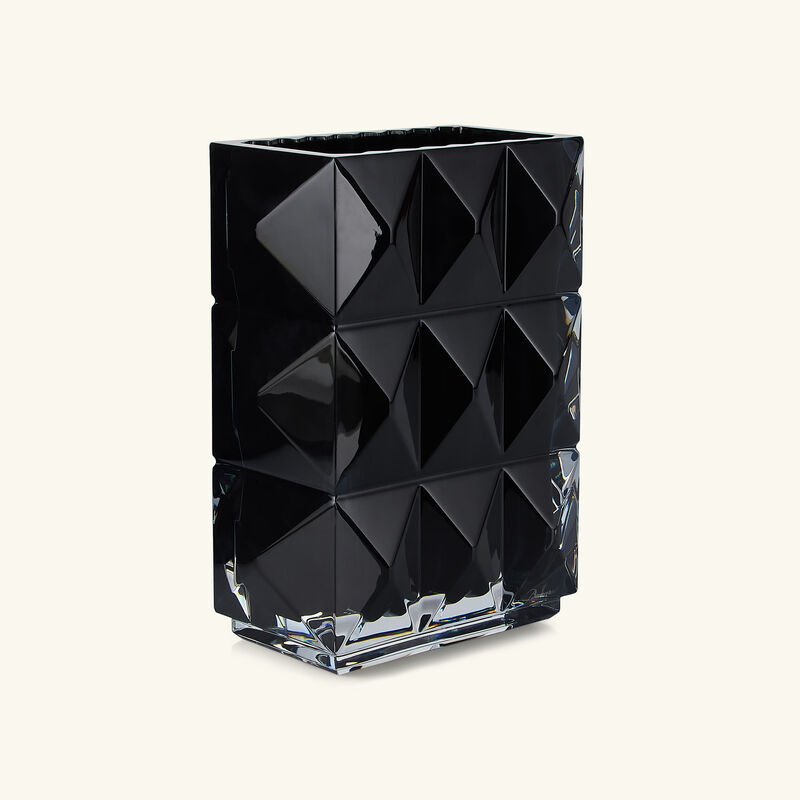 baccarat louxor vase rectangular black