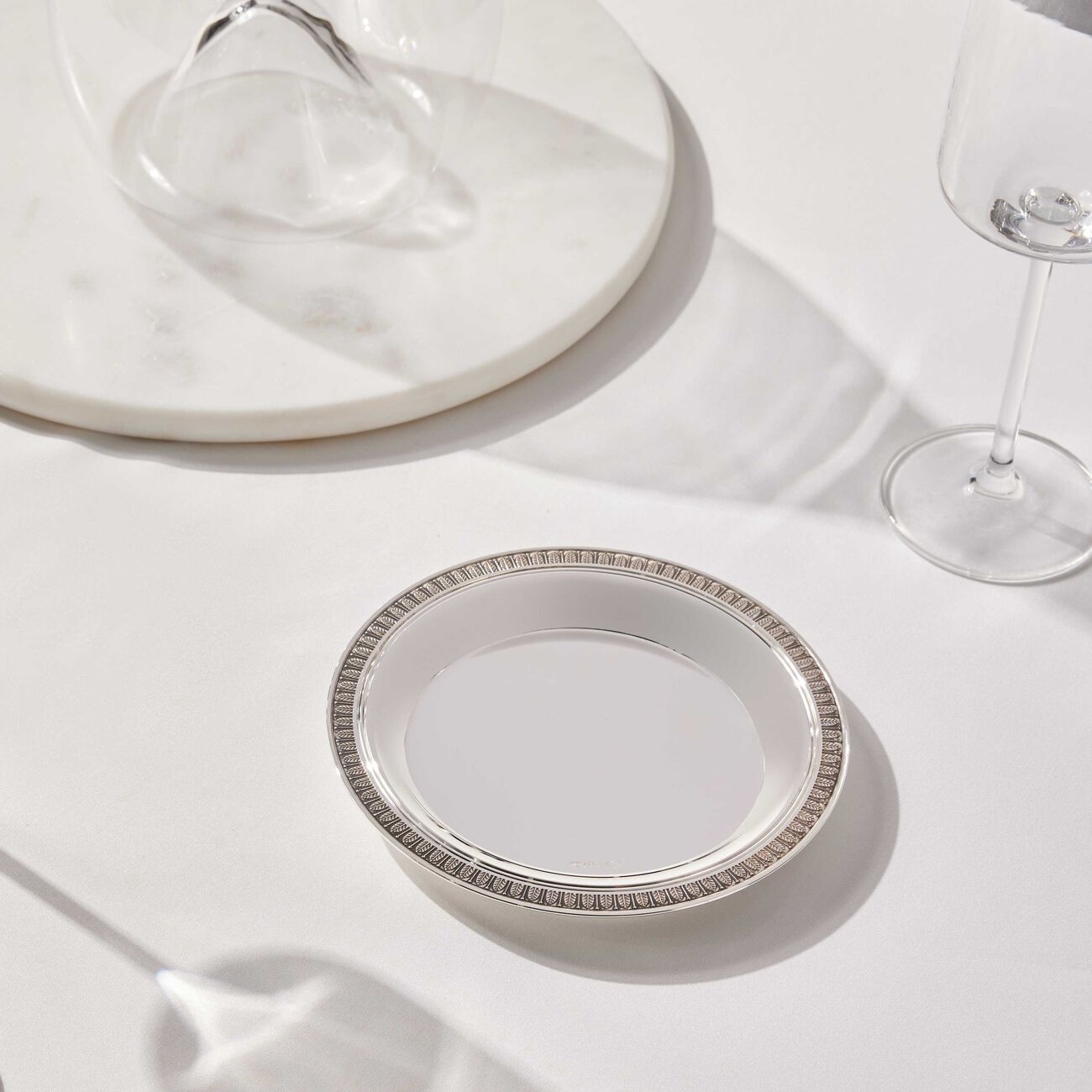 christofle malmaison bottle coaster silver