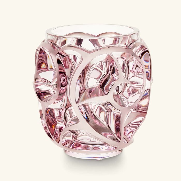 lalique tourbillons vase small pink