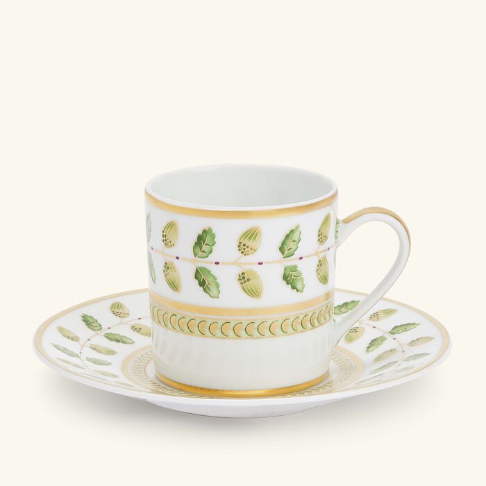 bernardaud constance coffee cup saucer green