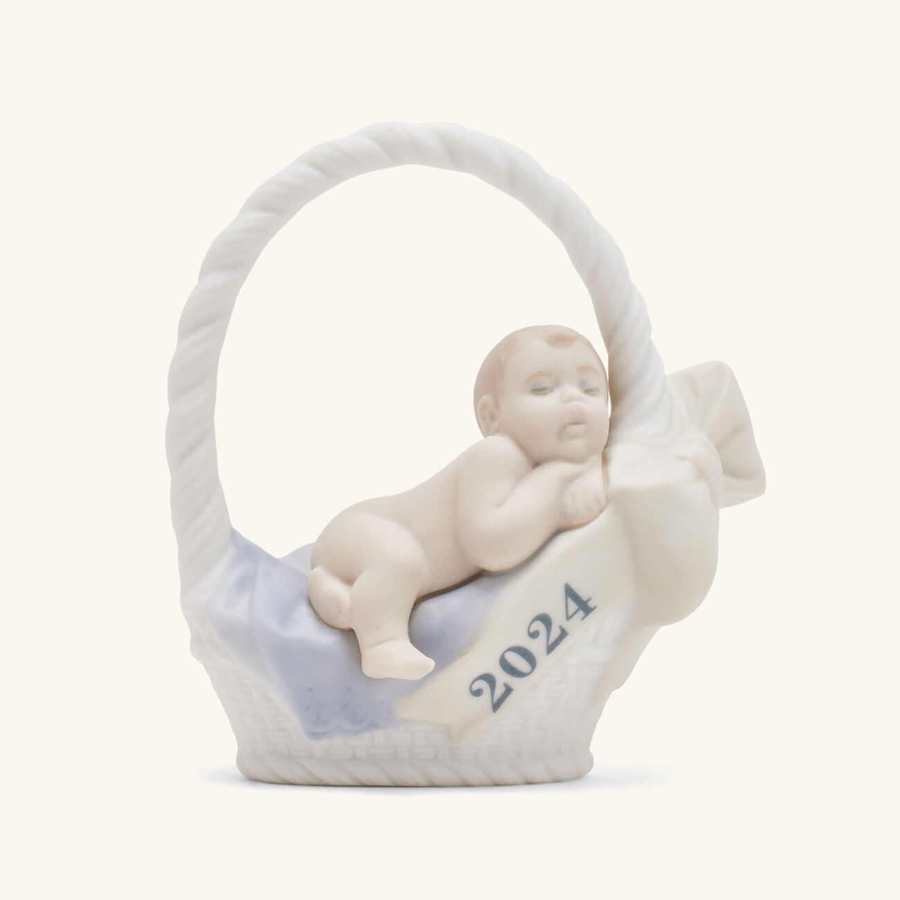 lladro born in 2024 boy figurine small white