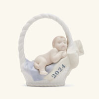 lladro born in 2024 boy figurine small white
