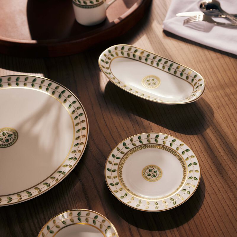 bernardaud constance bread butter plate round green 16cm