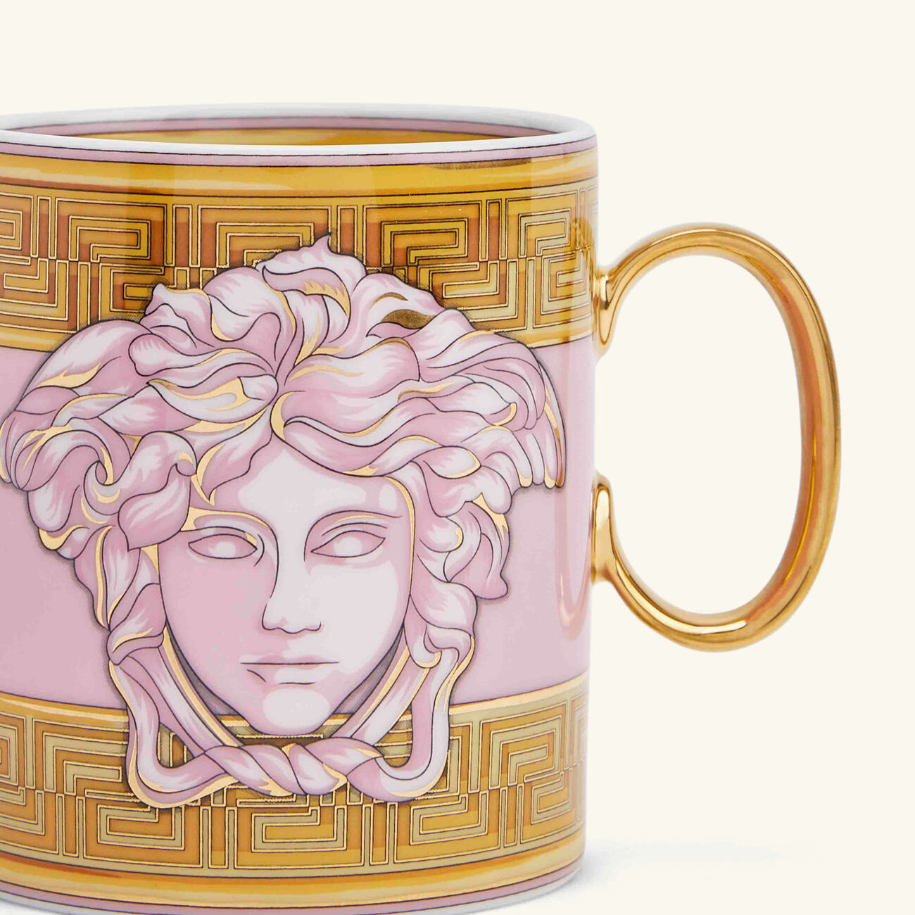 versace medusa amplified pink coin milk pitcher white