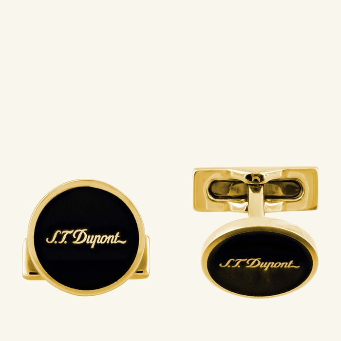 st dupont manchette cufflinks black