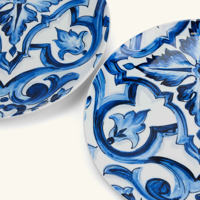 dolce gabbana casa blu mediterraneo stella dinner plate blue round 26cm set of 2