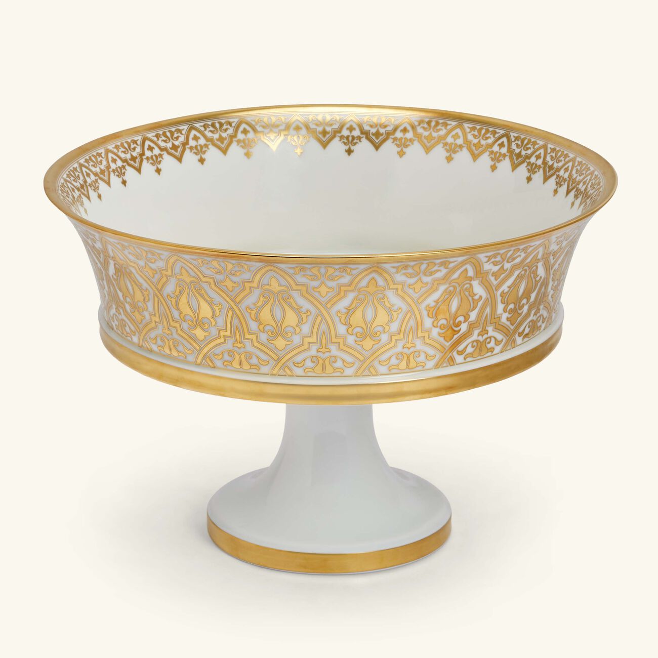 bernardaud venise footed cake stand gold