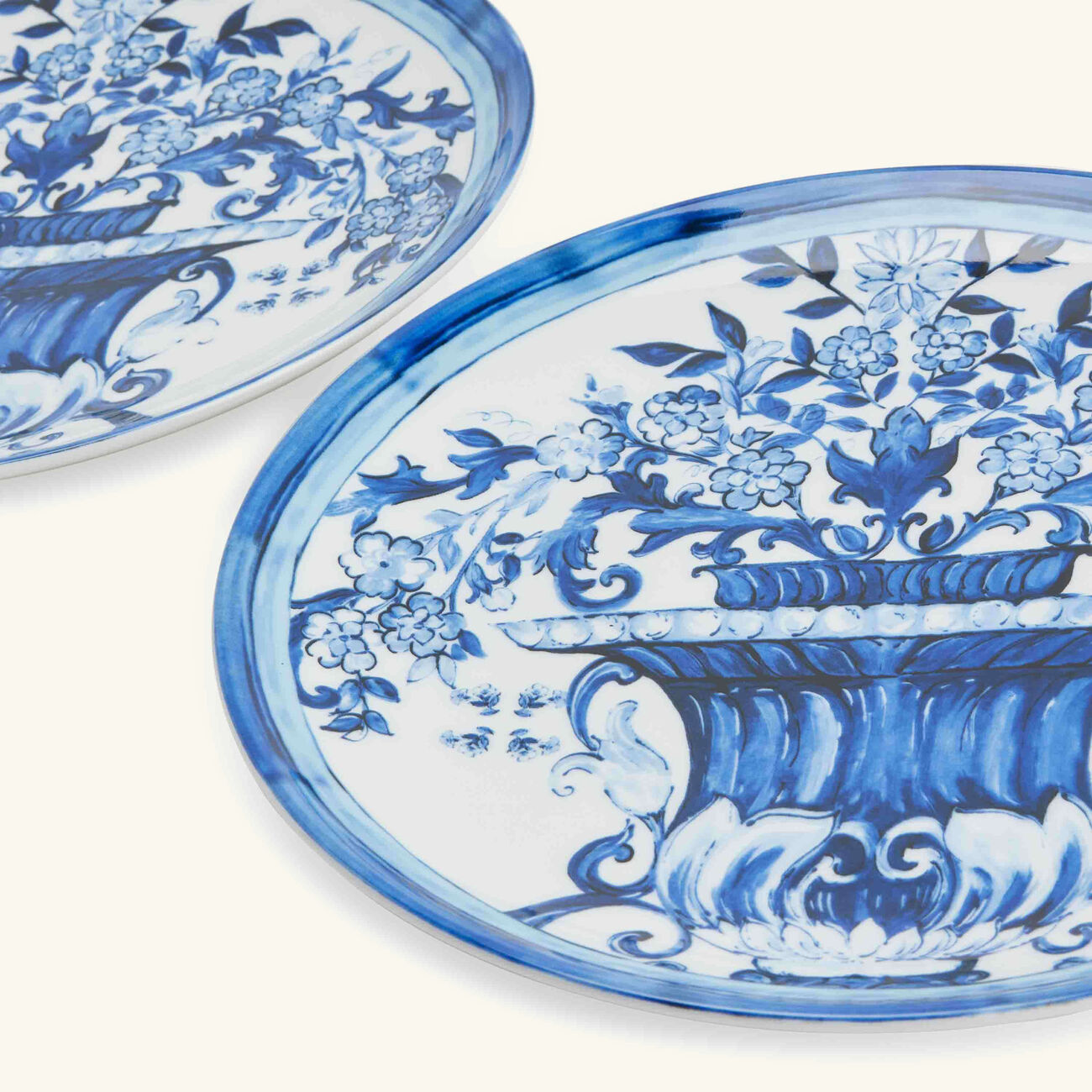 dolce gabbana casa blu mediterraneo dinner plate round blue 26cm set of 2