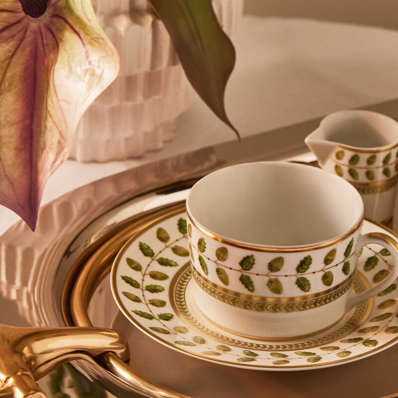 bernardaud constance tea cup   saucer gold
