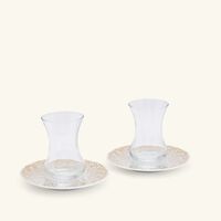 Tamrah by Razan Alazzouni Dots Arabic Tea Cup & Saucer Gold Set of 2 silsal tamrah by razan alazzouni dots arabic tea cup saucer gold set of 2