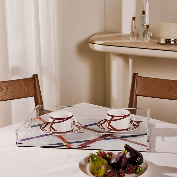 missoni home nastri tray rectangluar large multicolor