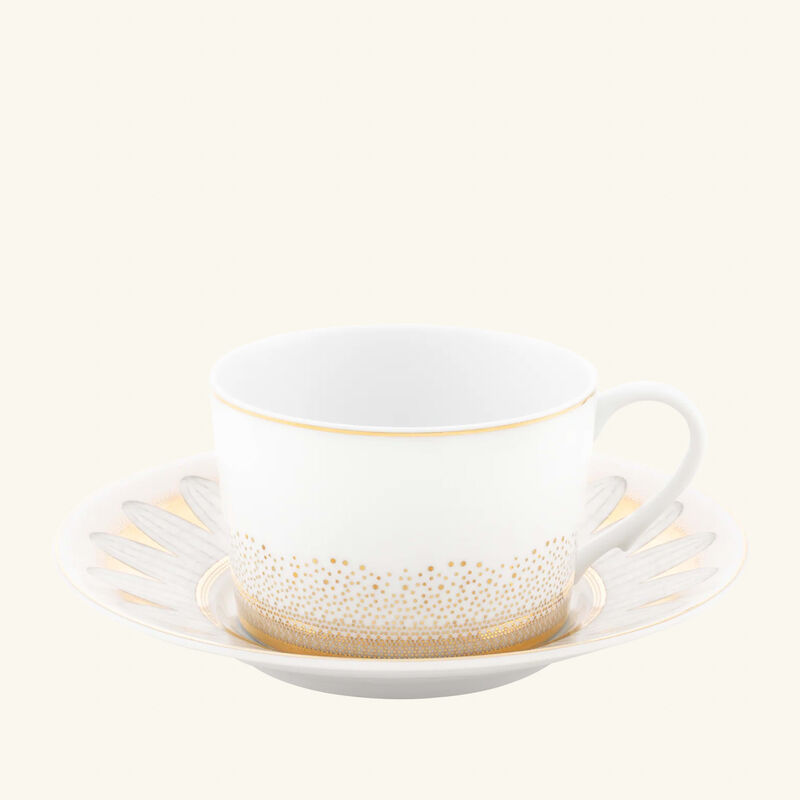 Or d'Abeille Tea Cups and Saucers White Set of 2 daum or d abeille tea cups and saucers white set of 2