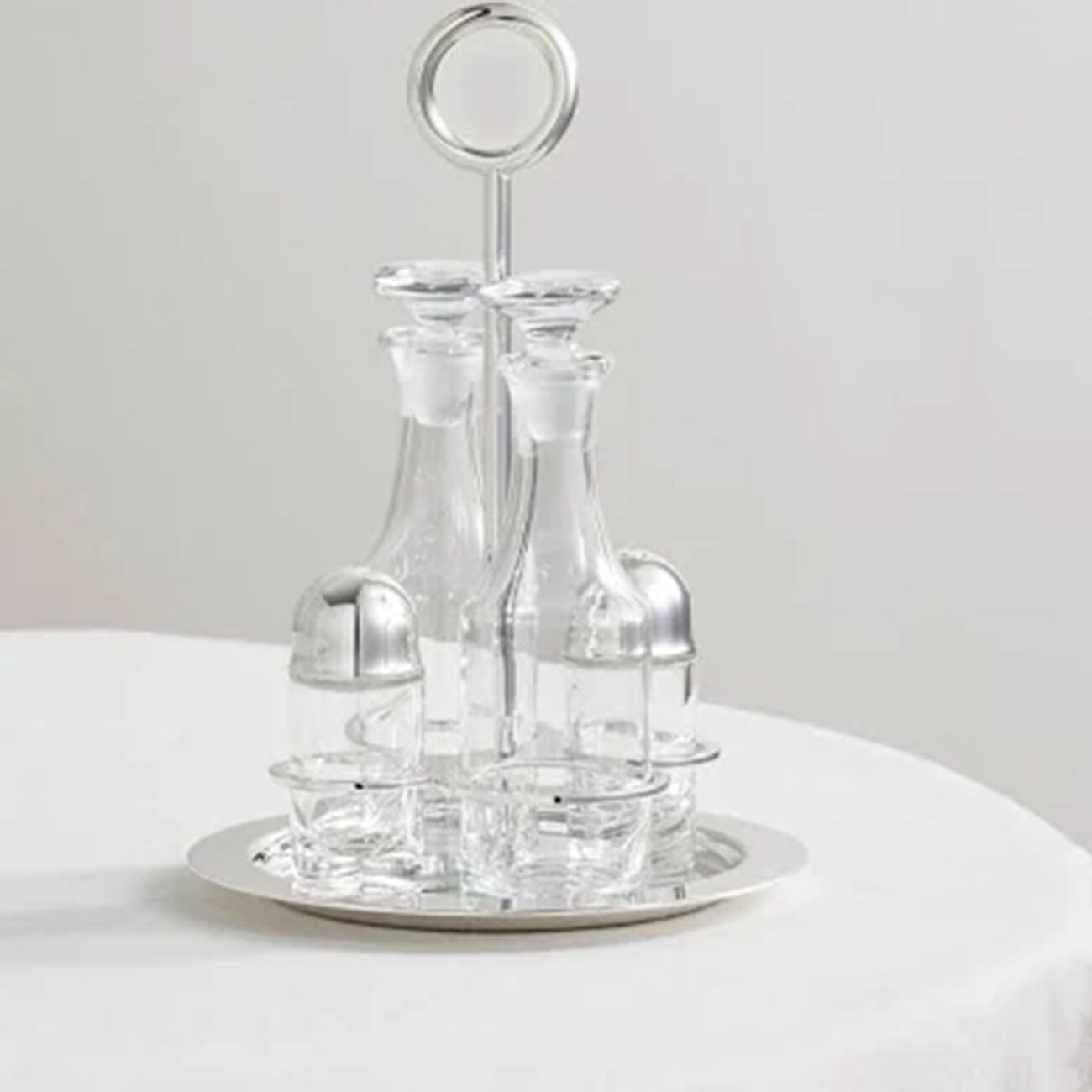 christofle vertigo oil and vinegar set silver