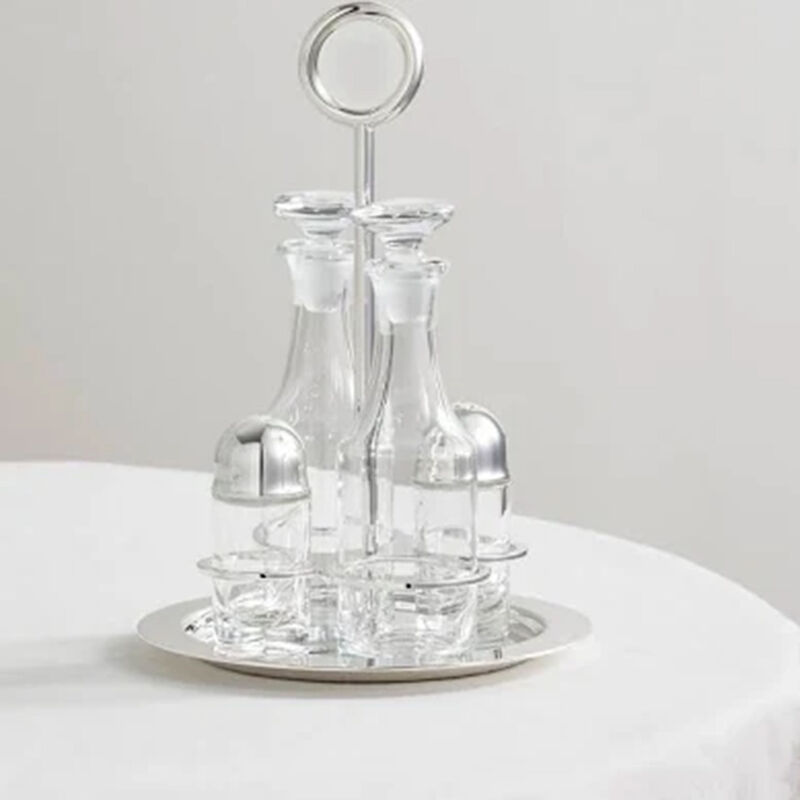 christofle vertigo oil and vinegar set silver