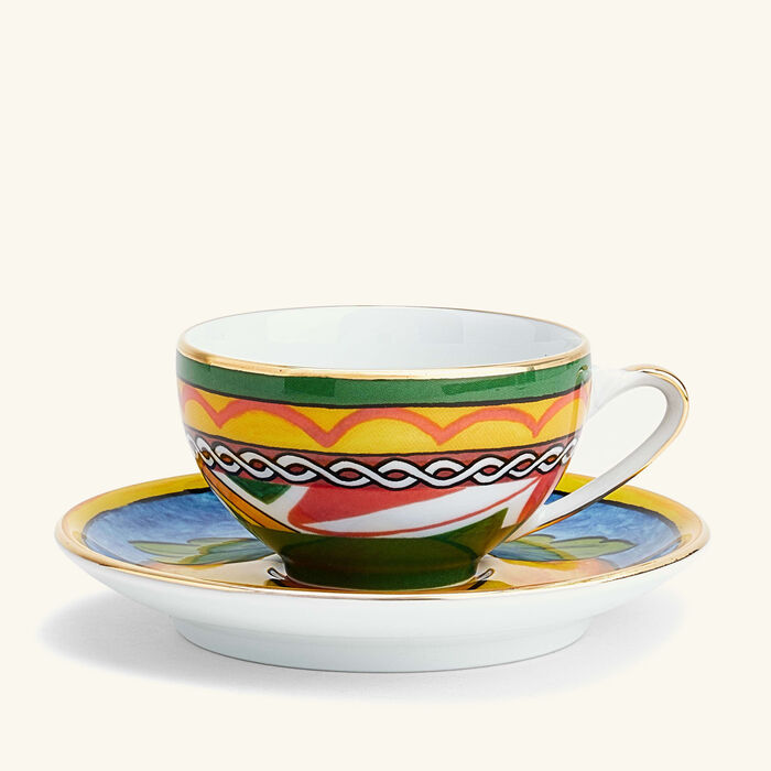 dolce gabbana casa carretto lemon espresso set