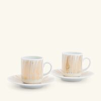 Tamrah by Razan Alazzouni Stripes Top Coffee Cup & Saucer Gold Set of 2 silsal tamrah by razan alazzouni stripes top coffee cup saucer gold set of 2