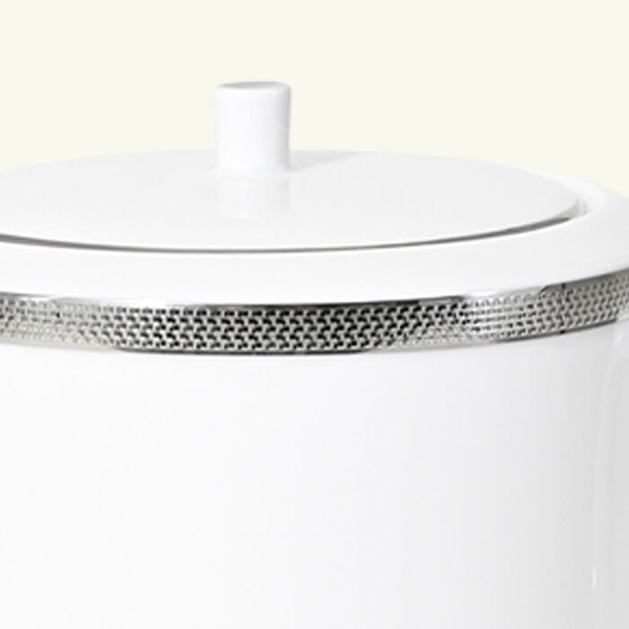 bernardaud maille platine coffee   tea pot white