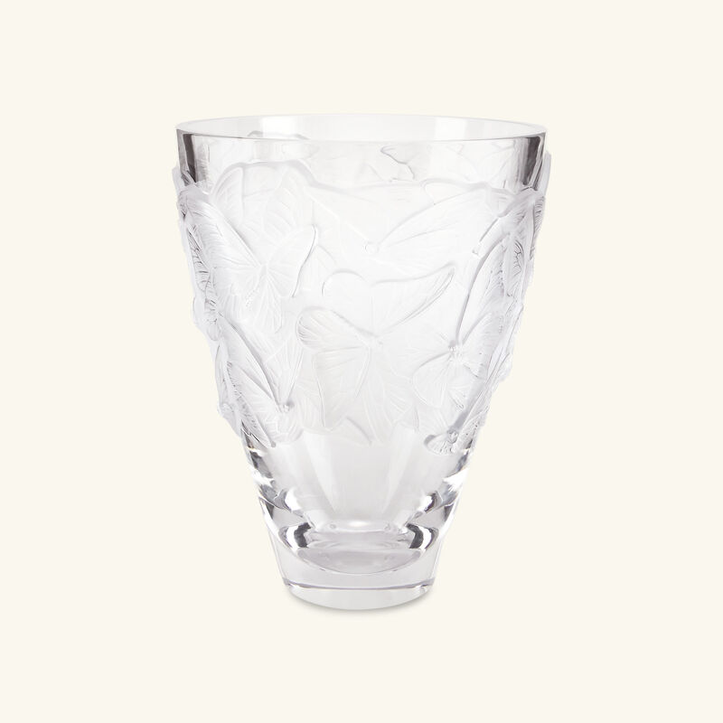 Papillons Vase Large Clear lalique papillons vase large clear