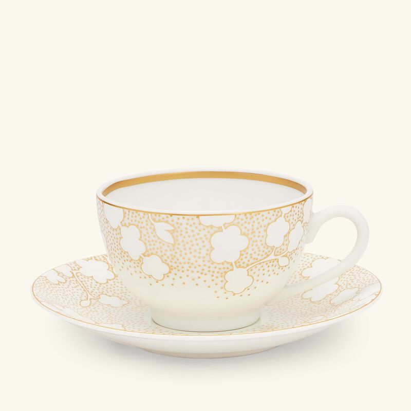 bernardaud reves tea cup saucer gold