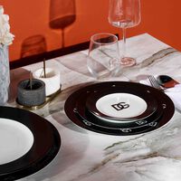 dolce gabbana casa dg logo bread plate round 17cm set of 2