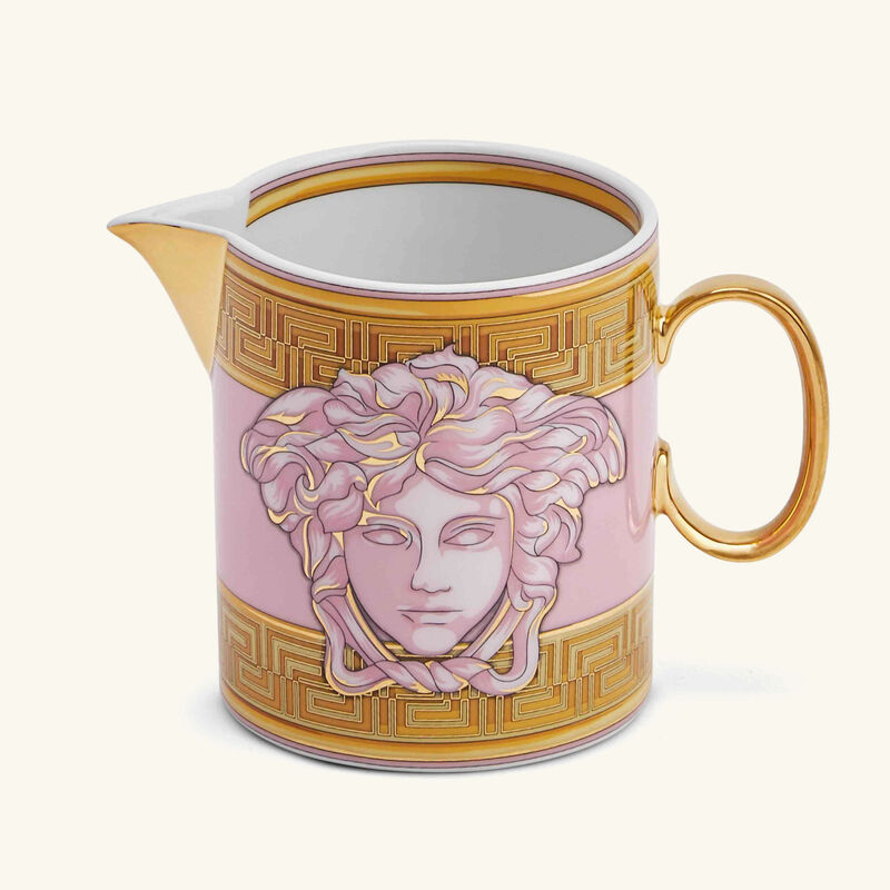 versace medusa amplified pink coin milk pitcher white