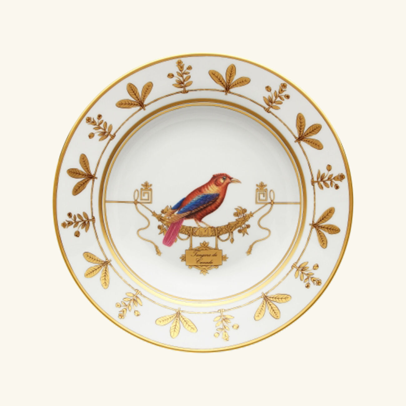 ginori 1735 voli re soup plate gold 24cm
