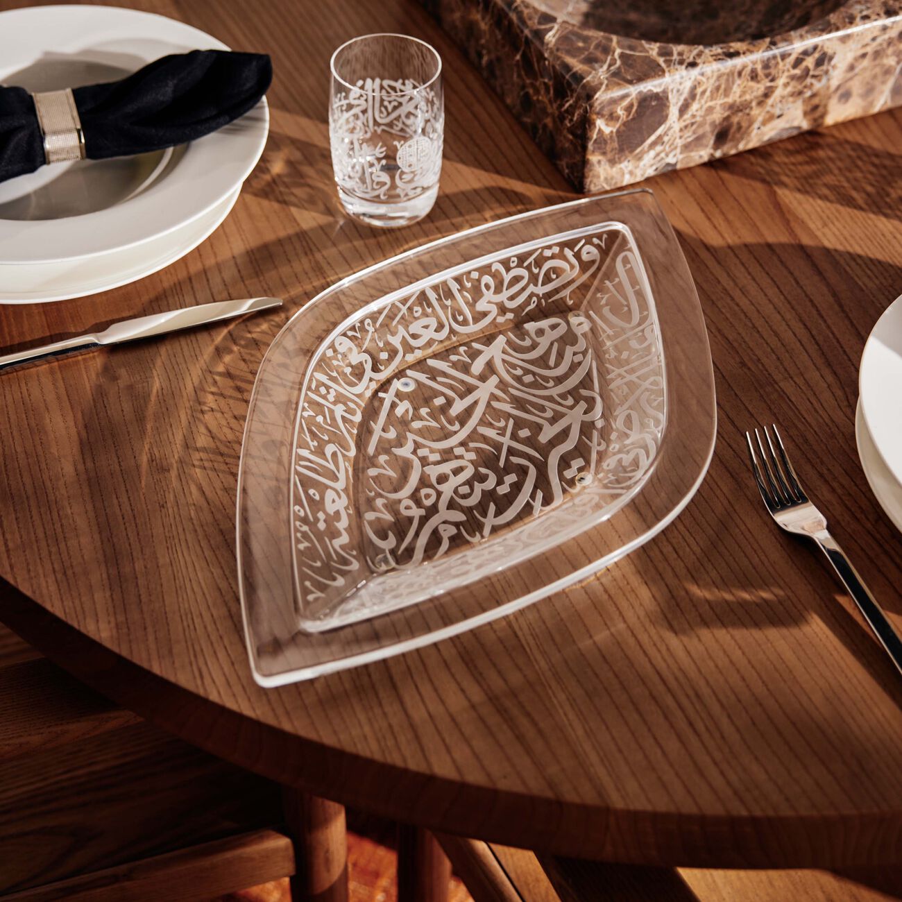 dimlaj thuluth serving platter rhombus 45cm