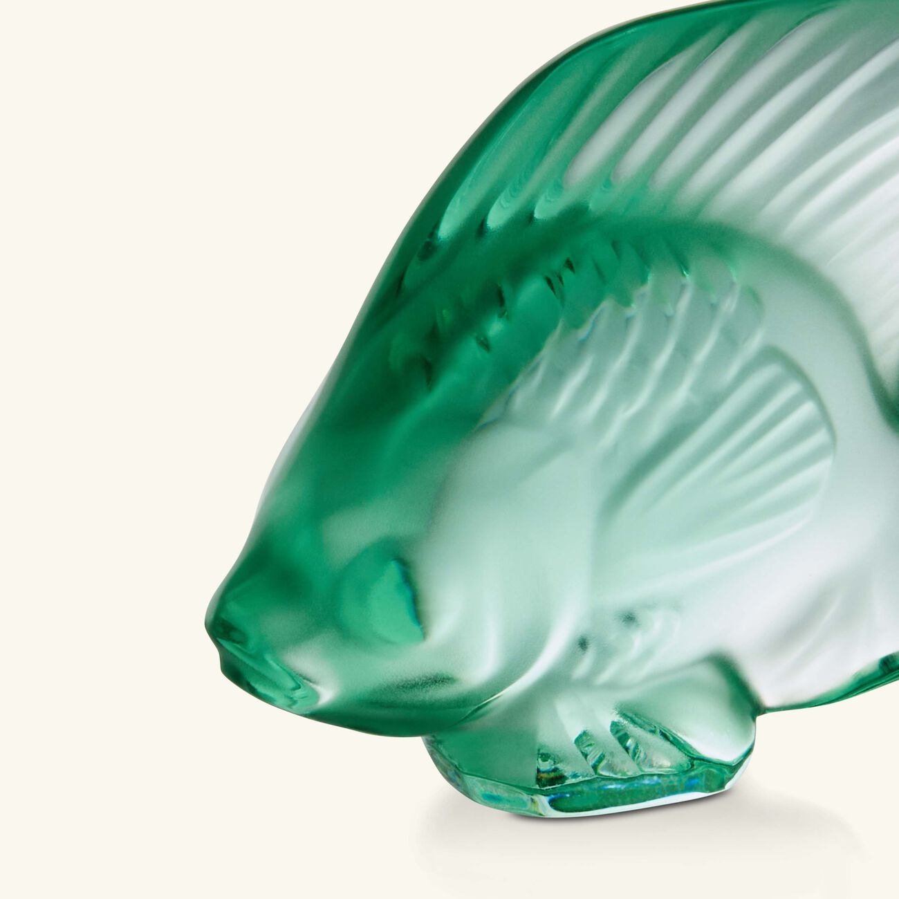 lalique fish figurine mini green