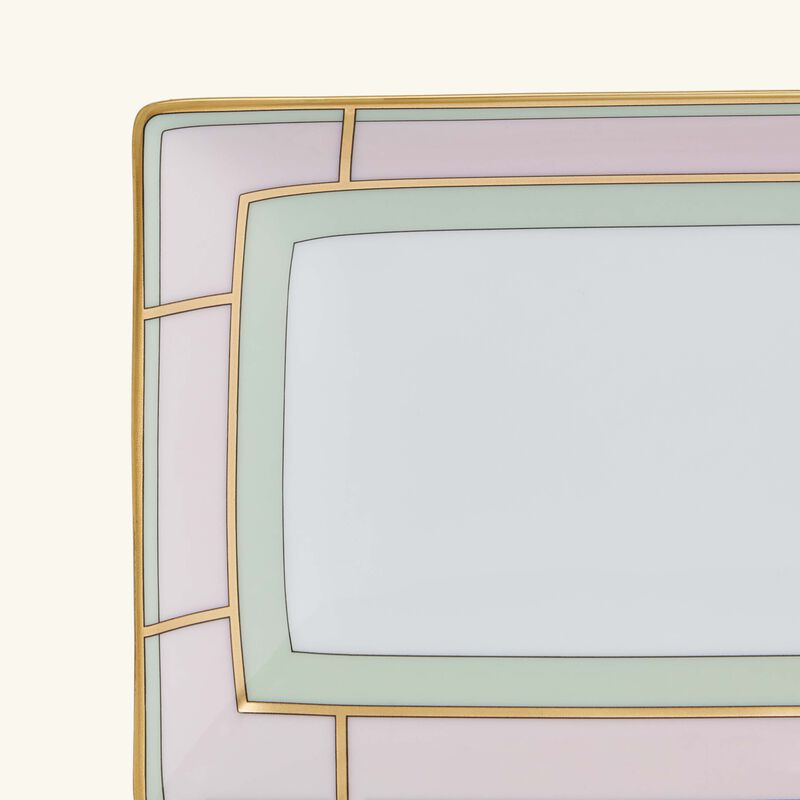 ginori 1735 diva serving platter rectangluar pink 29cm