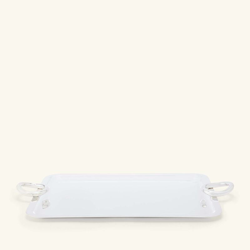 christofle vertigo serving tray rectangular large silver plated