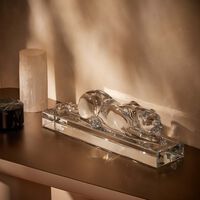 baccarat h ritage panther sculpture medium black