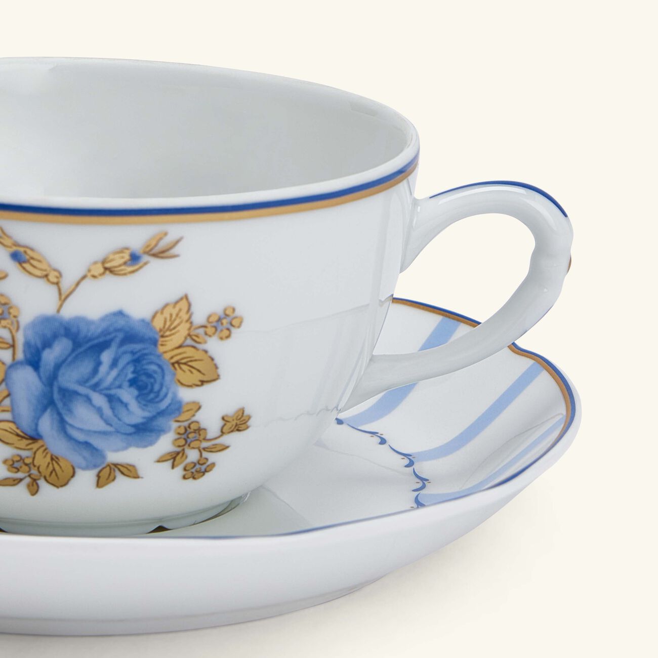 bernardaud brocante tea cup   saucer blue