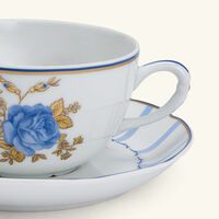 bernardaud brocante tea cup   saucer blue
