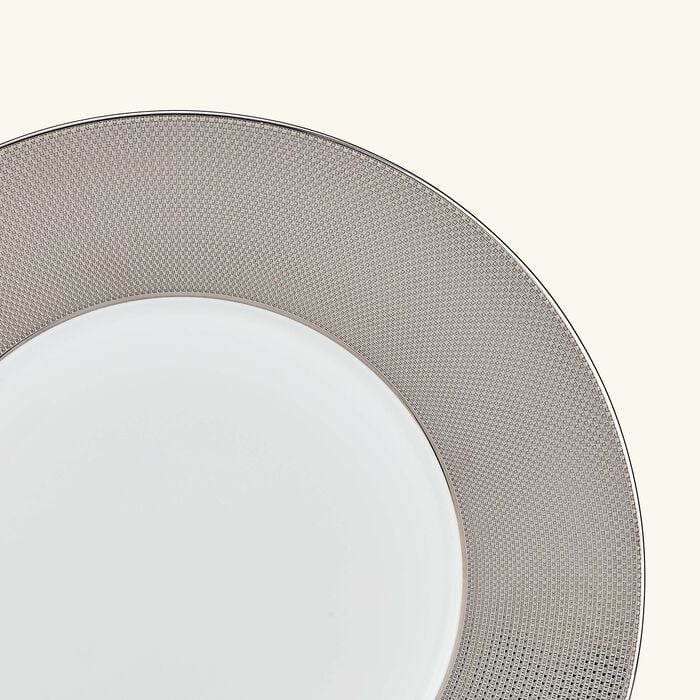 bernardaud maille platine rim plate silver 21cm