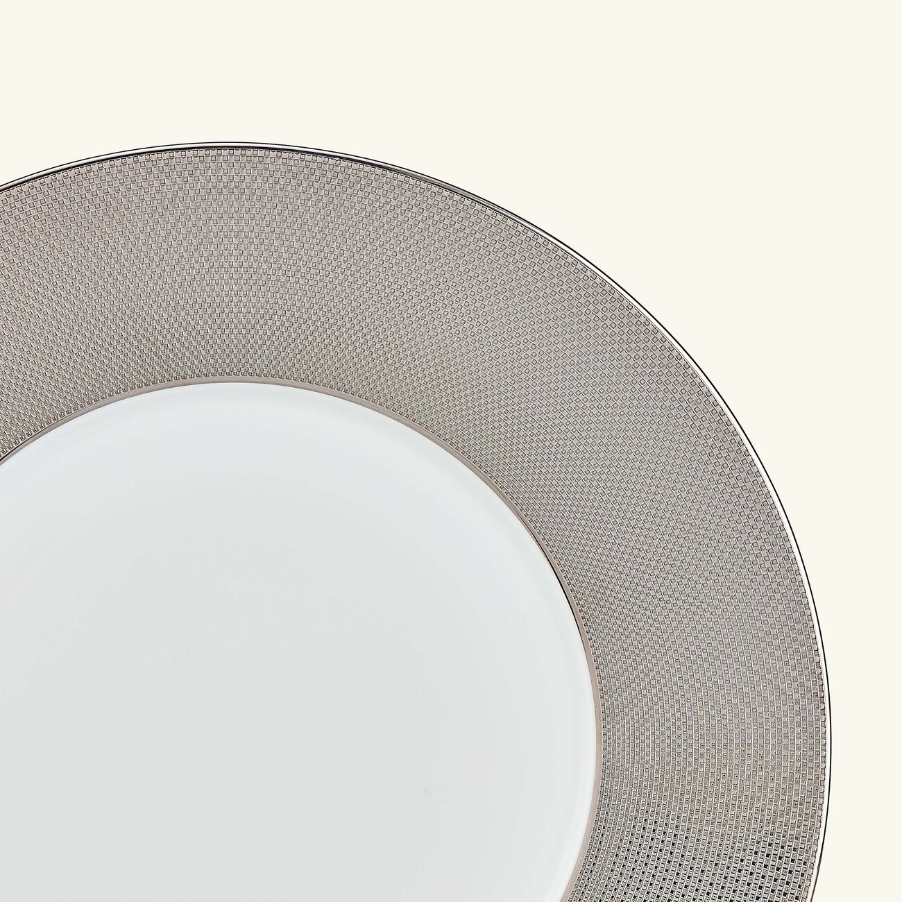 Maille Platine Rim Plate Silver 21cm bernardaud maille platine rim plate silver 21cm