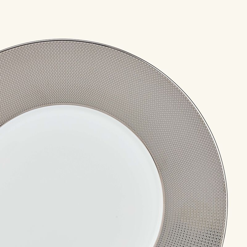 Maille Platine Rim Plate Silver 21cm bernardaud maille platine rim plate silver 21cm