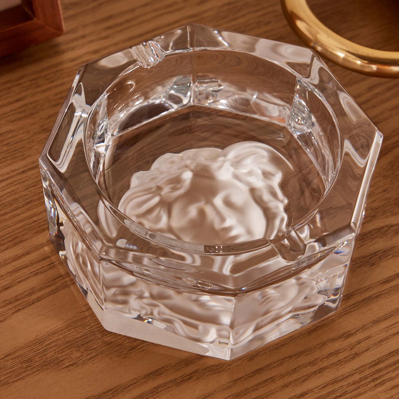 versace medusa lumiere ashtray octagonal small clear