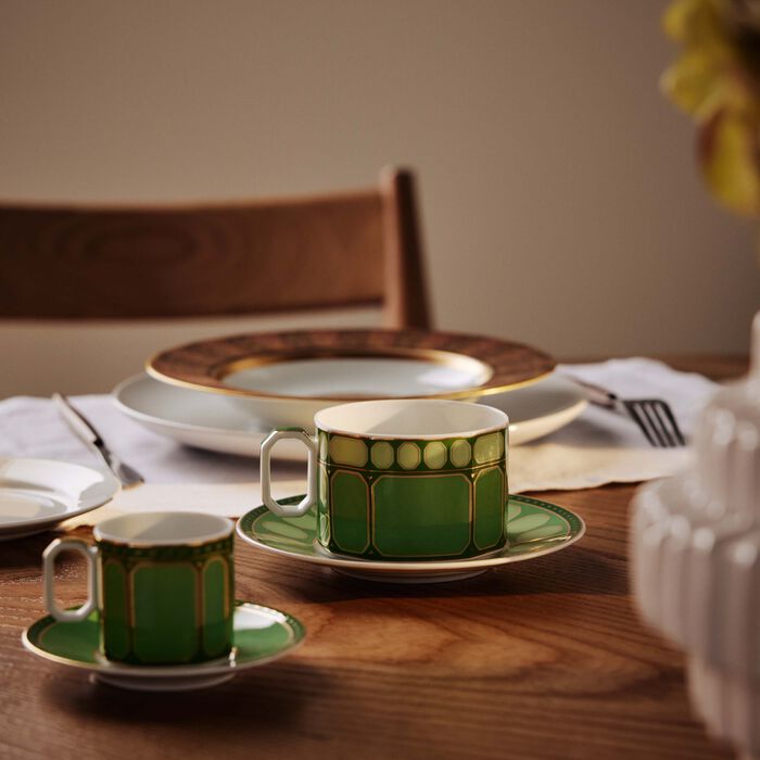rosenthal signum fern tea cup saucer green