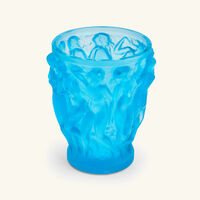 lalique bacchantes vase small blue