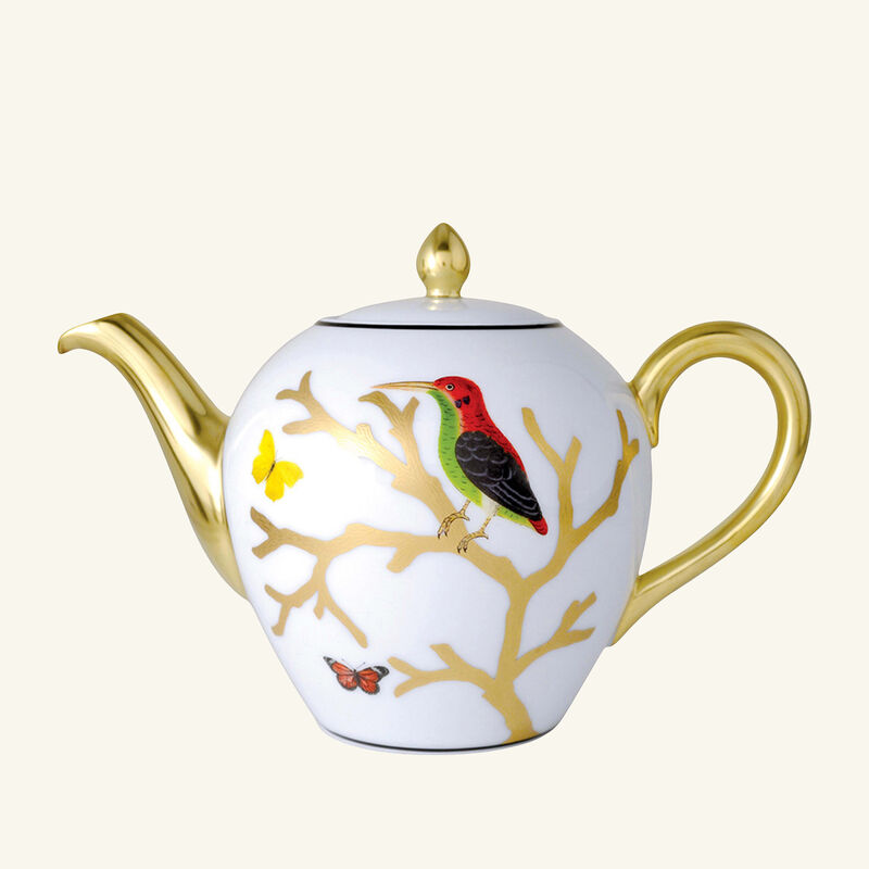 bernardaud aux oiseaux tea set gold